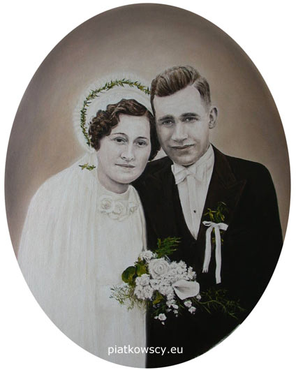 portret przedwojenny ze starej fotografii